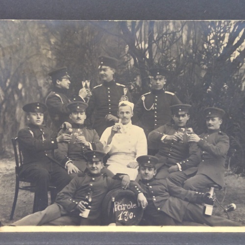 Deutsches Reich Gruppenfoto Soldaten mit Koch JW 650246 C