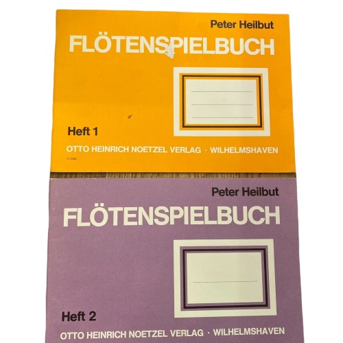 1938 Peter Heilbut FLÖTENSPIELBUCH HEFT 1 HEFT 2 +Abb 2 Bde