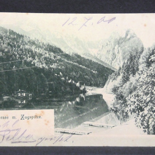 Rissersee mit Zugspitze Bayern JW 500255 C