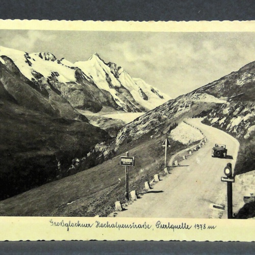Großglockner Hochalpenstraße Pierlquelle Auto Oldtimer JW 800132 C