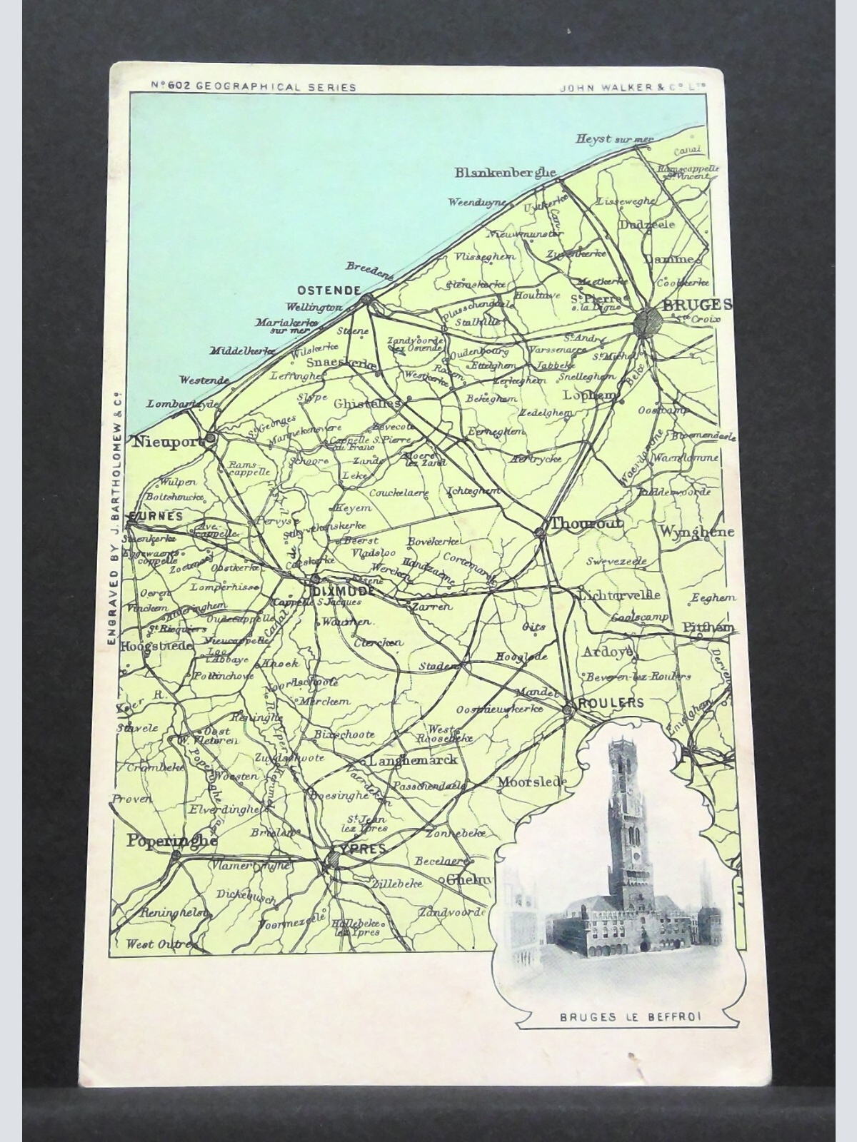 Bruges Le Befroi Ostende Geographische Karte JW 0099 C