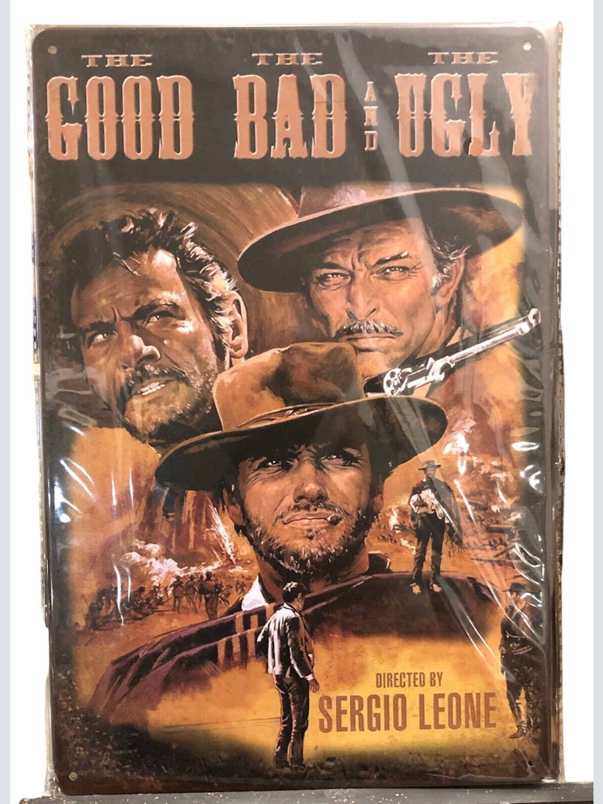 Nostalgie Vintage Retro Blechschild "The Good The Bad The Ugly" 30x20    900202