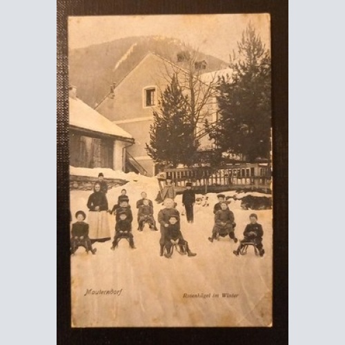 Mauterndorf Lungau Rosenhügel Kinder Mit Schlitten Salzburg 5546  Gr1  C