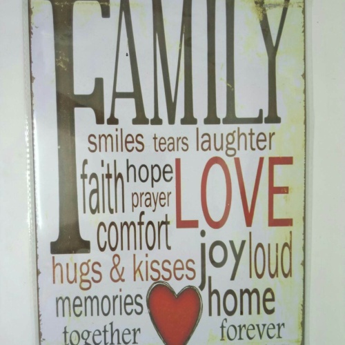 Nostalgie Retro Vintage Blechschild "Family" 30x20 50333