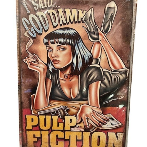 Nostalgie Retro Blechschild "Pulp Fiction " 30x20     000AP