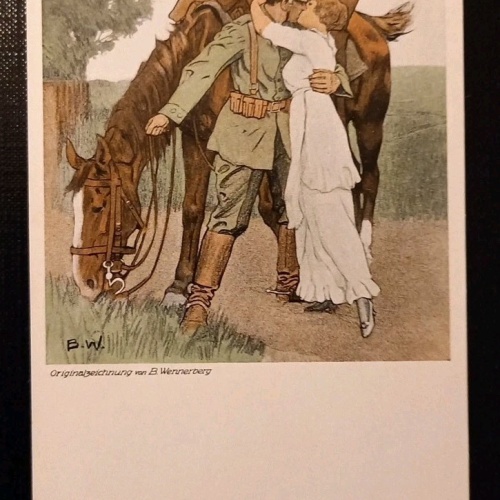 Wahlfahrts Ausschuß Pferd Mit Soldat Und Frau Kuss Wennerberg Gr 8411 Shop
