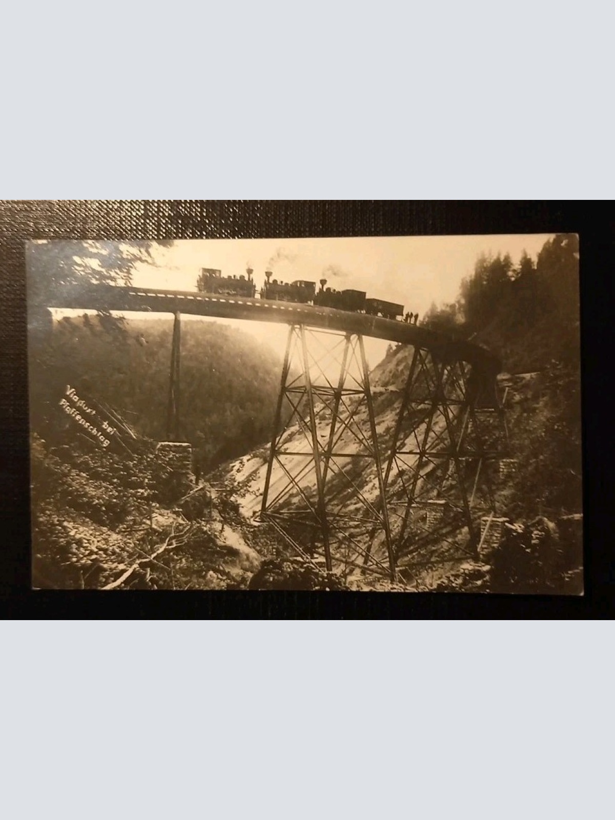 Viadukt Bei Pfaffenschlag Niederösterreich Eisenbahn Brücke Zug 170 D Gr