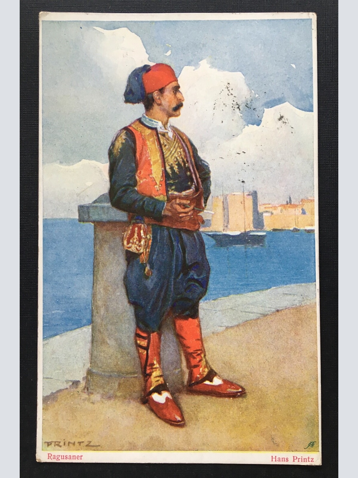 Ragusaner (H.Printz) Uniform Fes Schiff Republik Ragusa Soldat Militär 400885 A