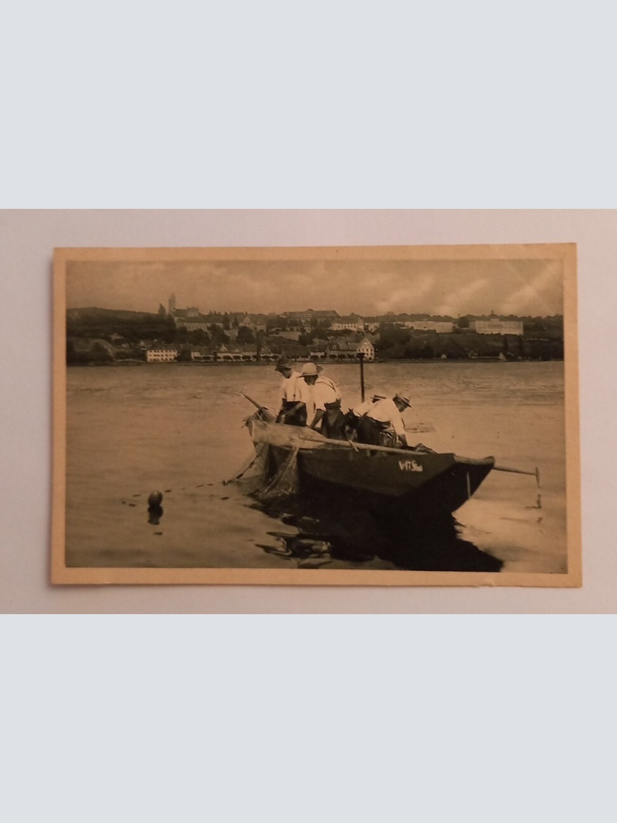 Meersburg am Bodensee 4 Fischer am Boot 600592A gr D