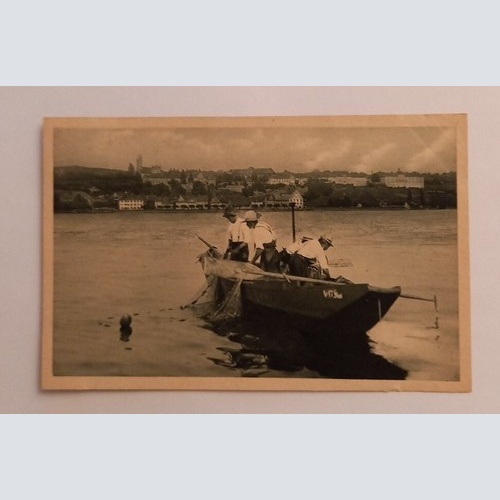 Meersburg am Bodensee 4 Fischer am Boot 600592A gr D