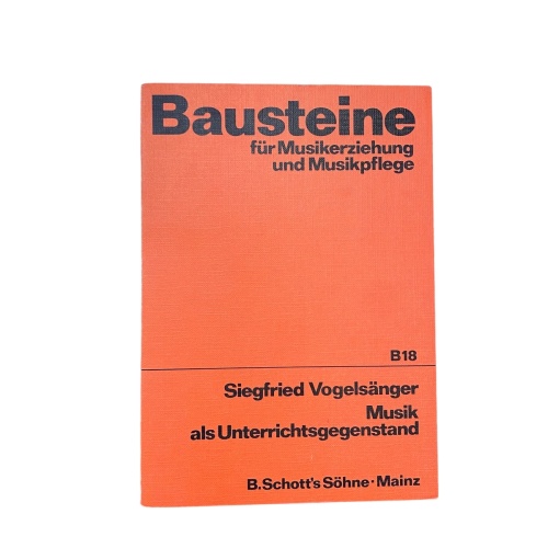 2390 Siegfried Vogelsänger MUSIK ALS UNTERRICHTSGEGENSTAND