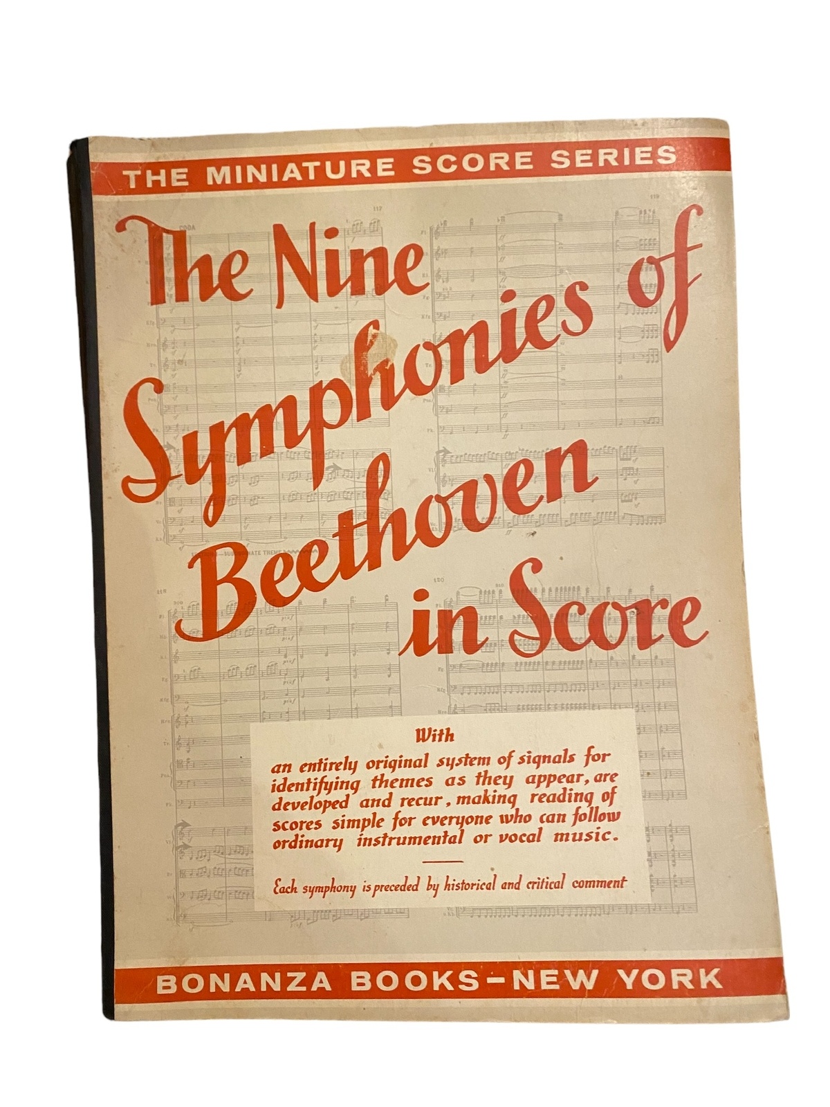 2373 Wier THE MINIATURE SCORE SERIES THE NINE SYMPHONIES OF BEETHOVEN IN SCORE
