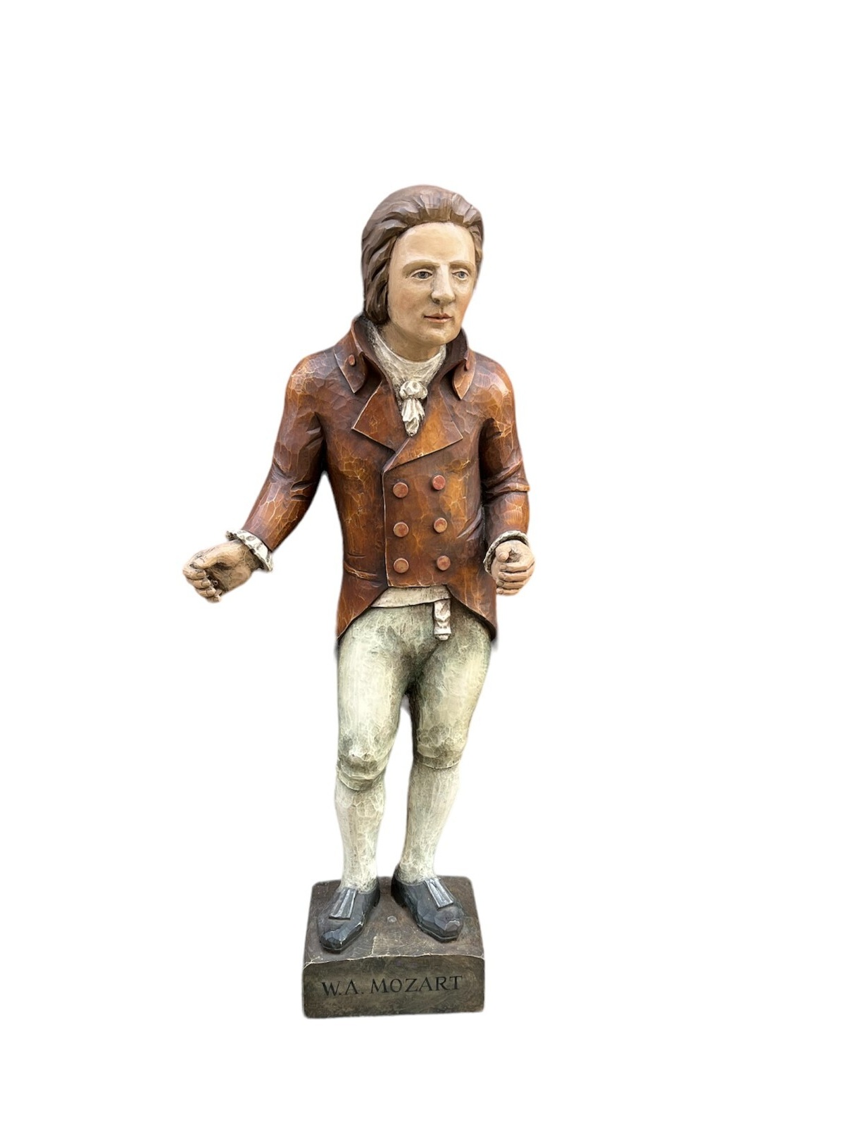 Figur Wolfgang Amadeus Mozart Signatur Winkler  H/B/T 100x38x20cm  A03