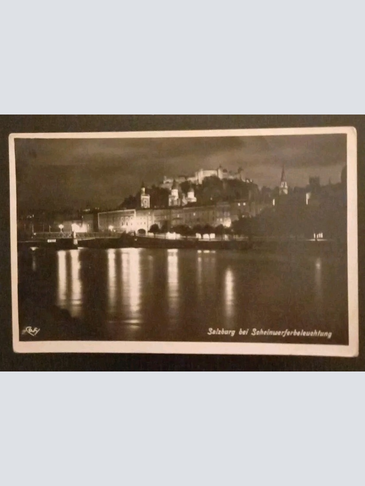 Salzburg Salzach Staatsbrücke Altstadt Bei Nacht 600697A gr K