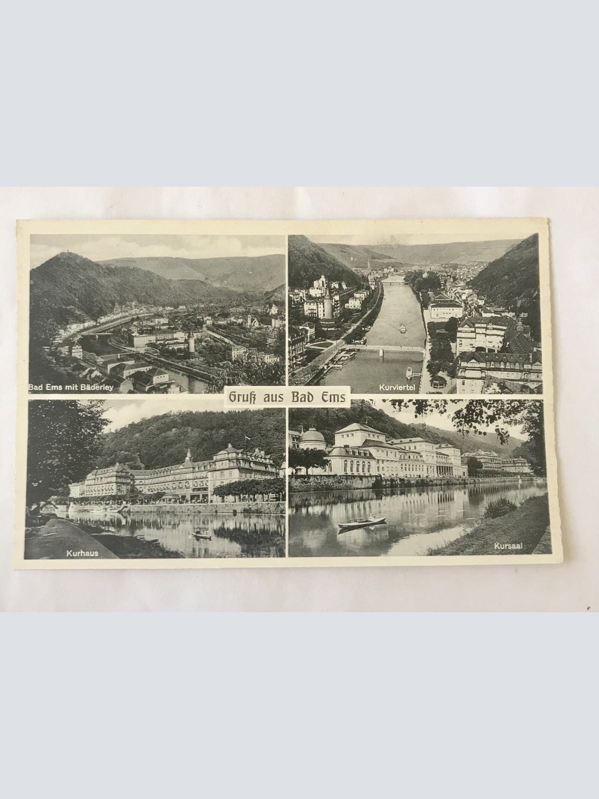 AK, Grußkarte, Rheinland Pfalz, Bad Ems Kurviertel (110317 BW)