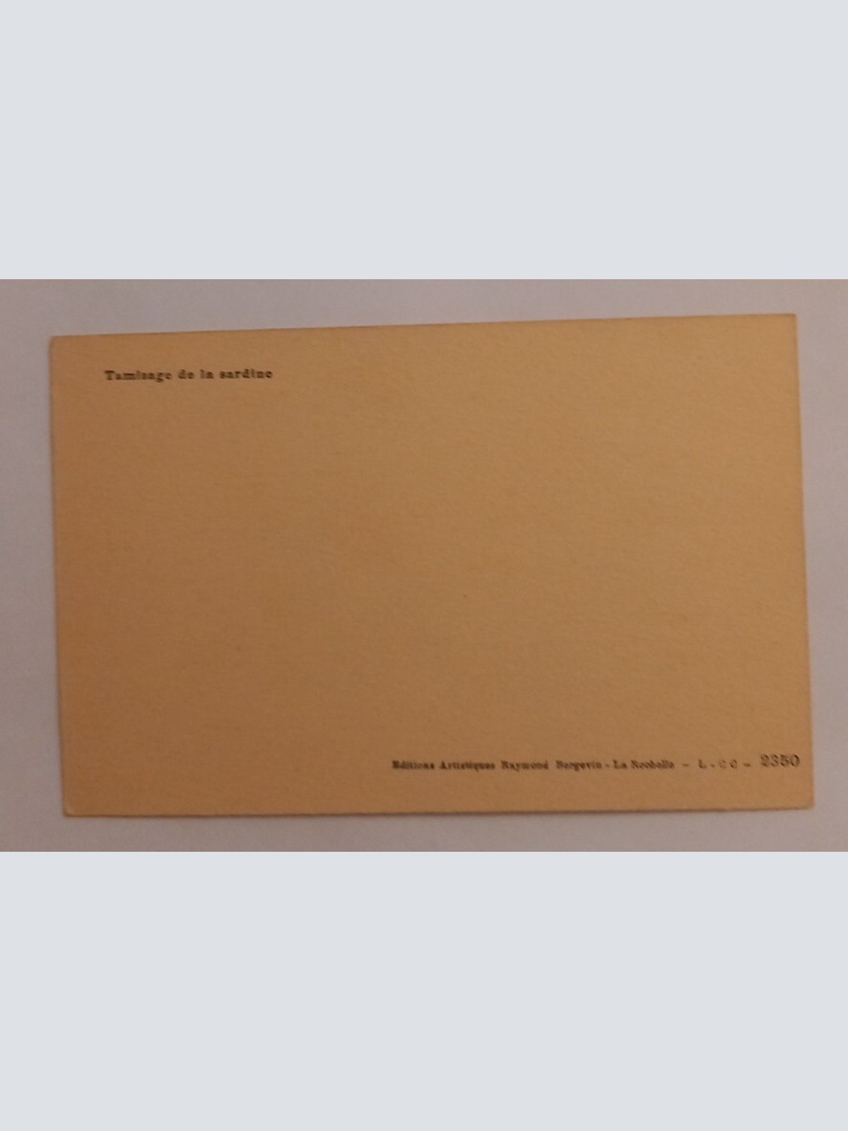 Tamisage de la Sardine zwei Fischer am Boot 600616A gr D