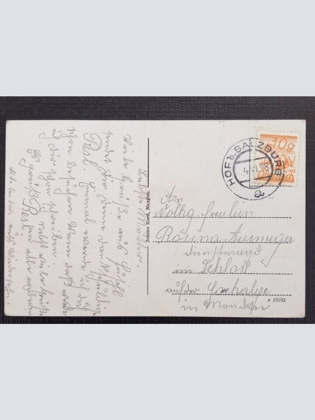 Salzburg Fuschlsee mit Schloss Schober Schafberg 600748A gr