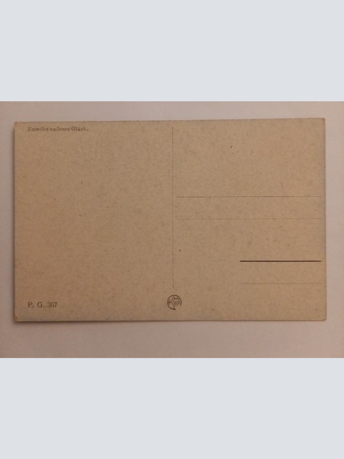 Künstlerkarte, Entschwundenes Glück 500098A gr D