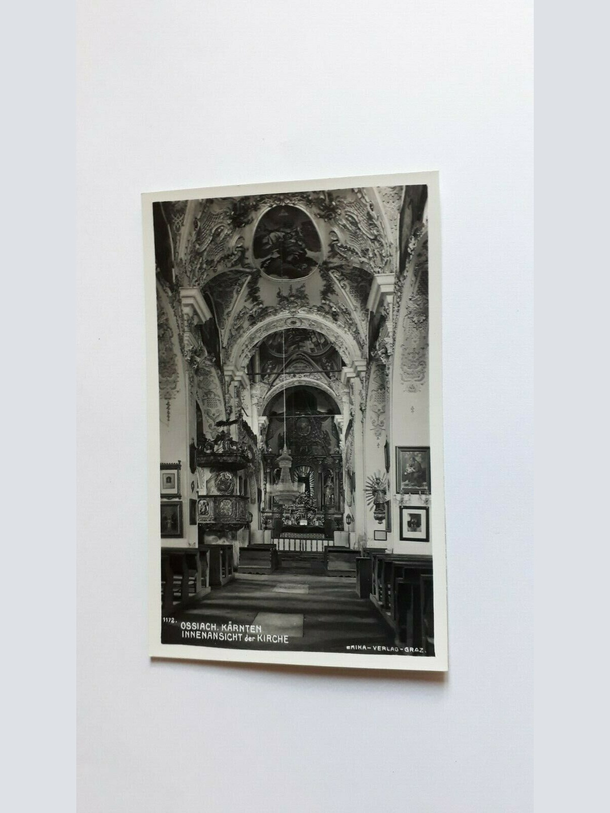 Ossiach Kärnten Innenansicht der Kirche.11120