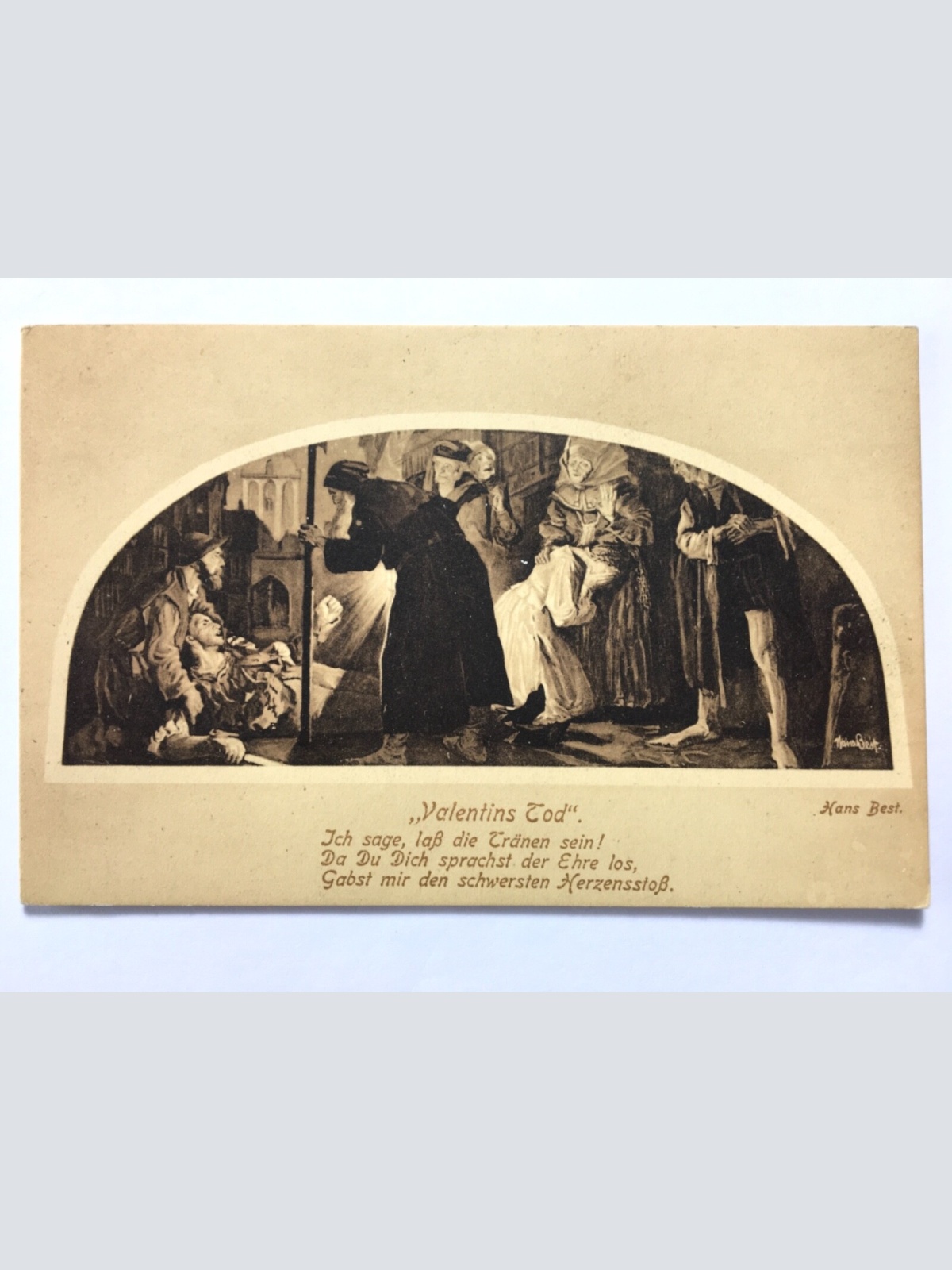 Valentins Tod (H.Best) - Heiliger Valentin - Künstlerkarte 110095 TH