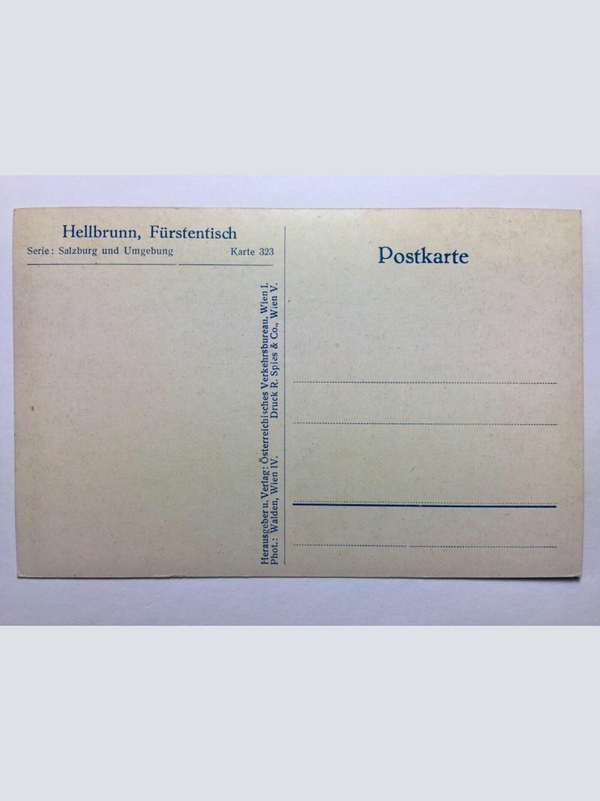 Salzburg - Hellbrunn, Fürstentisch 11033