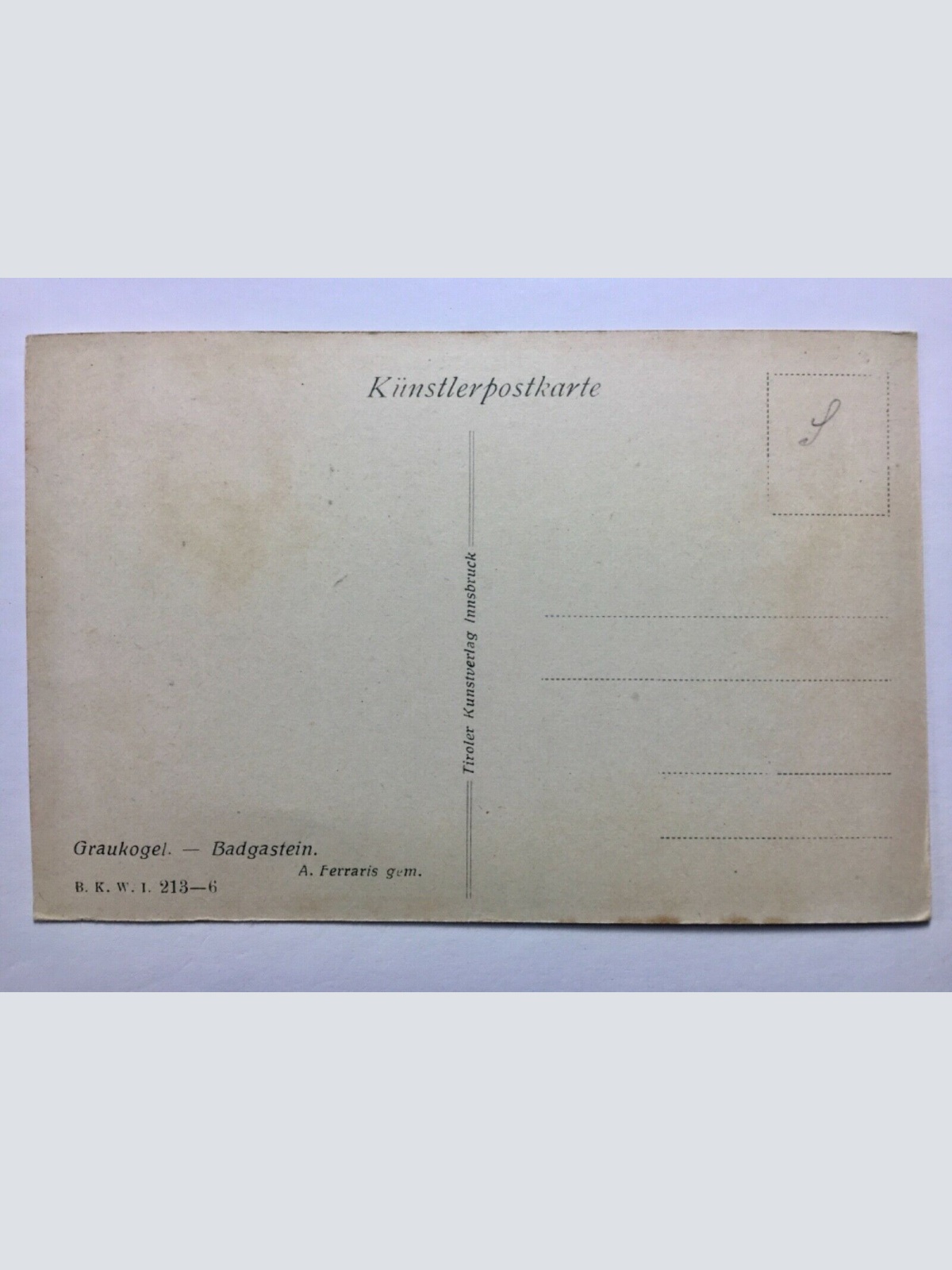 Badgastein - Graukogel / Künstlerpostkarte 11042