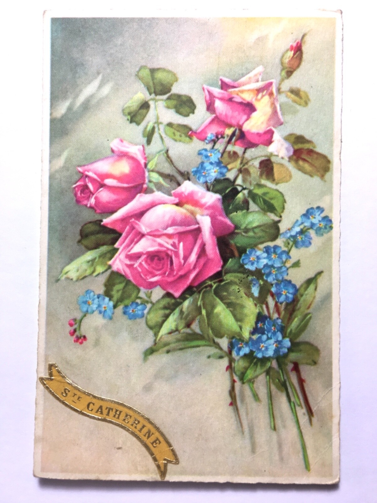 Rosen - Blumenstrauß - Ste Catherine - Künstlerkarte 110064 TH