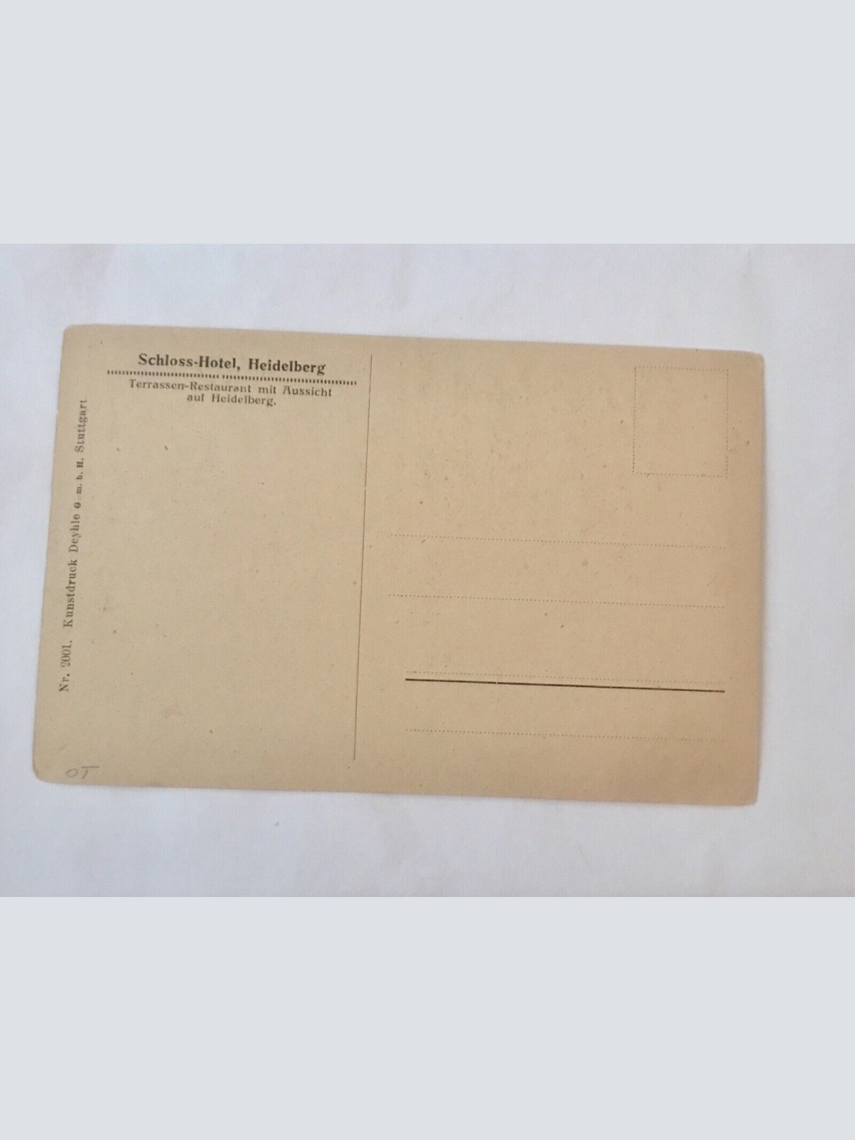 AK, Schloss Hotel Heidelberg, Restaurant mit Aussicht (200009 BW)