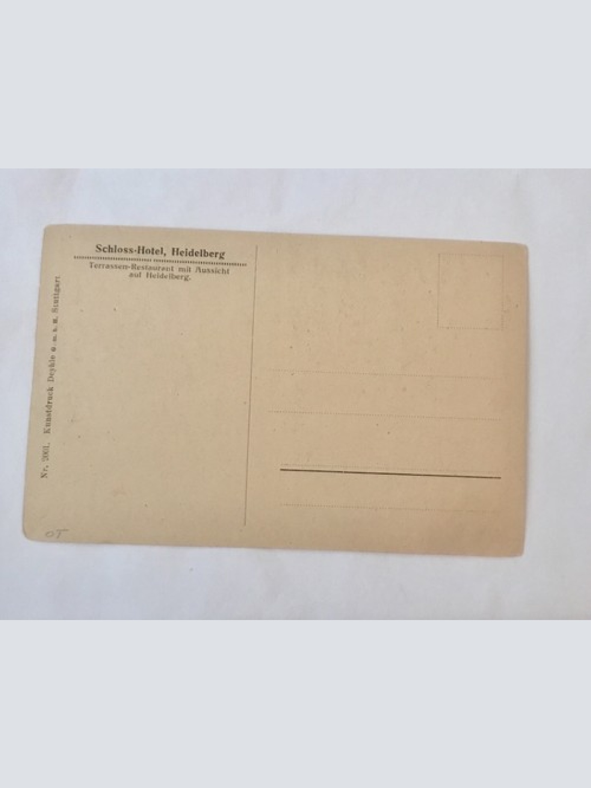 AK, Schloss Hotel Heidelberg, Restaurant mit Aussicht (200009 BW)