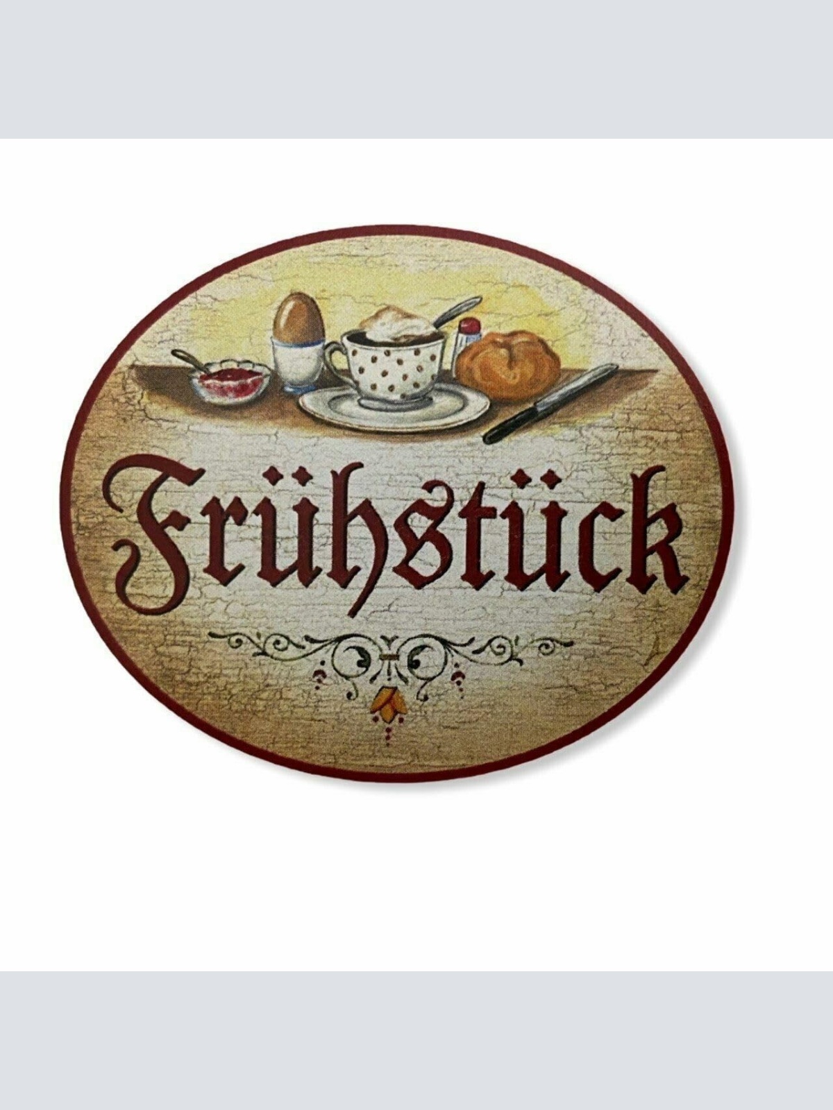 KuK Nostalgie Holzschild Frühstück (Größe: 19x23)