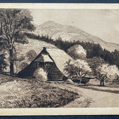 Malerei Alter Bauernhof im Schwarzwald H.Stuecklin Haus Landschaft BW 410772 TH