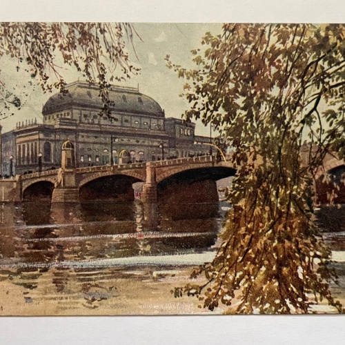 Prag Praha National Theater Gebäude Stadt Fluss Brücke Tschechien 705 K TH