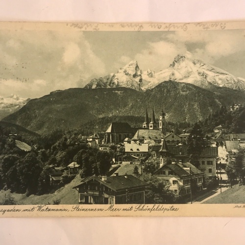 AK, Berchtesgaden, Steinerne Meer, Schönfeldspitze, Watzmann (110223 BW)