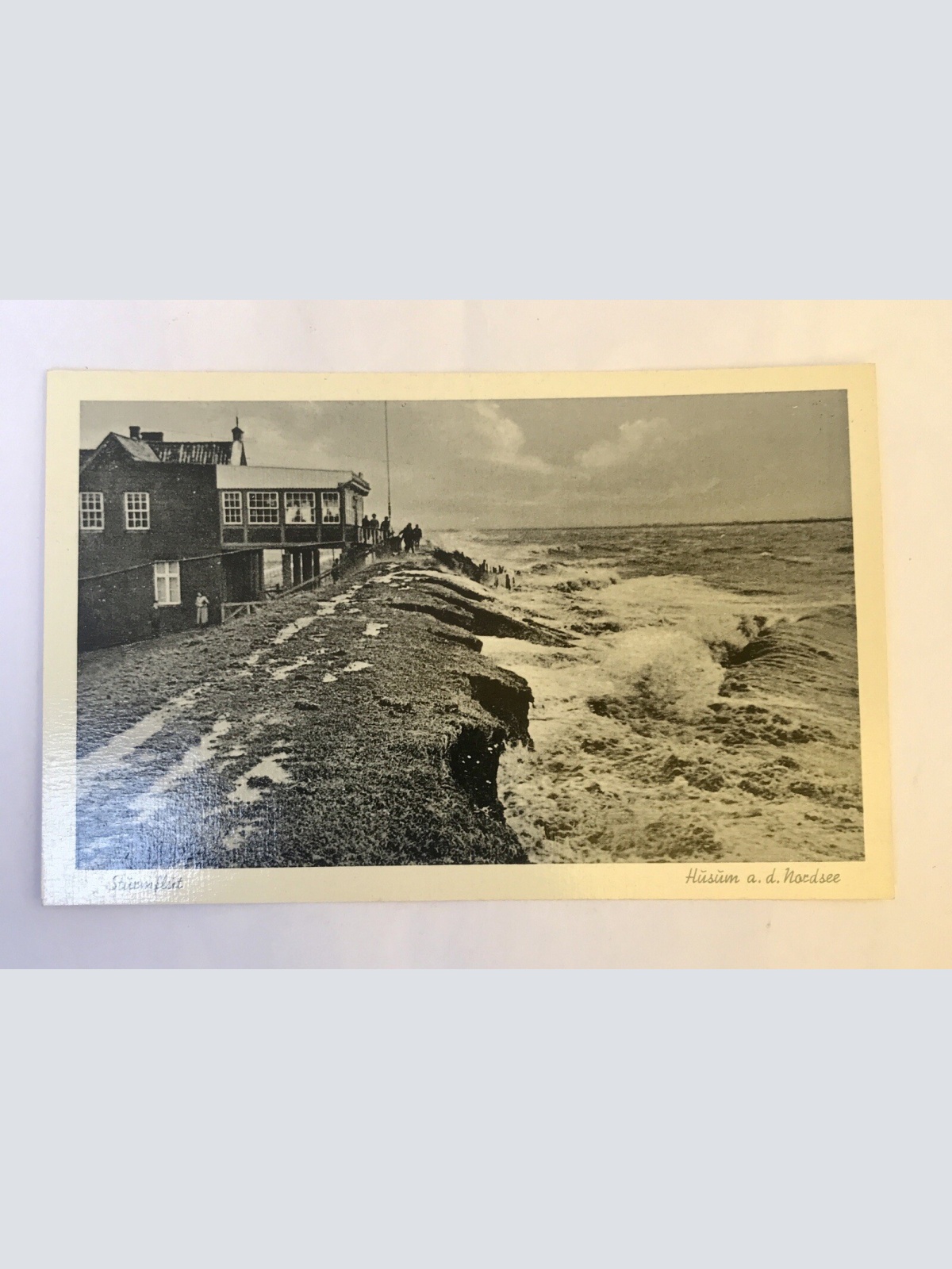 AK, Sturmflut, Nordsee, Küste, Husum, Schleswig Holstein (110239 Bw)