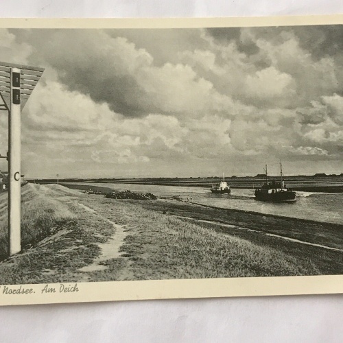 AK, Husum, Nordsee, Am Deich, Schleswig Holstein (110260 BW)