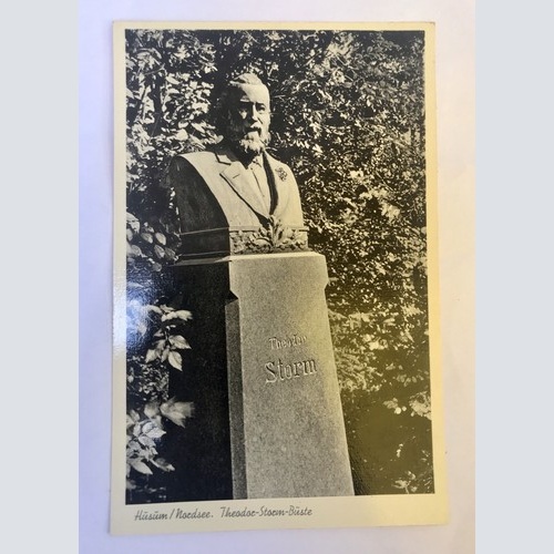 AK, Husum, Nordsee, Schleswig Holstein, Theodor Storm Büste, (110236 BW)