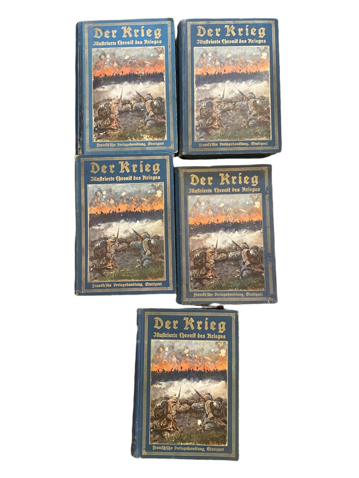 3225 DER KRIEG: ILLUSTRIERTE CHRONIK DES KRIEGES HC +Abb 5 Bde