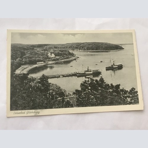 Ak, Ostseebad, Glücksburg, Schleswig Holstein, Hafen (110300 BW)