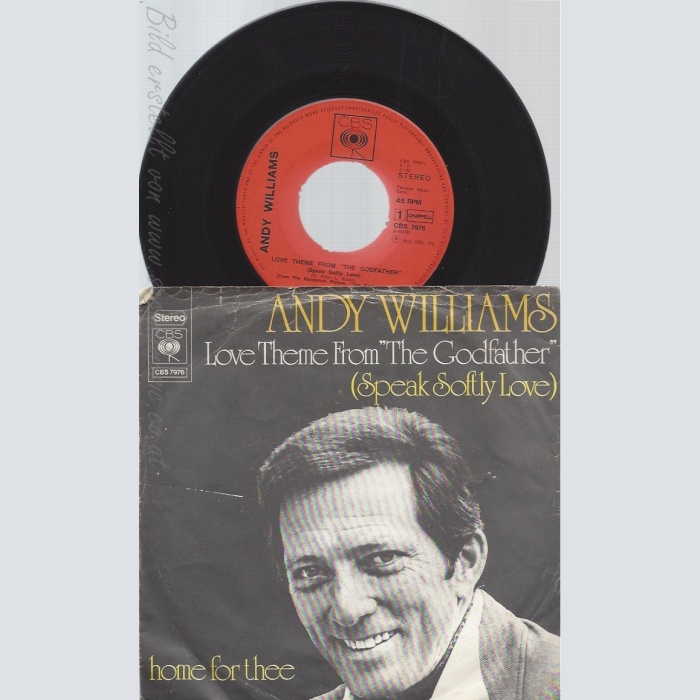 7" ANDY WILLIAMS-- LOVE THEME