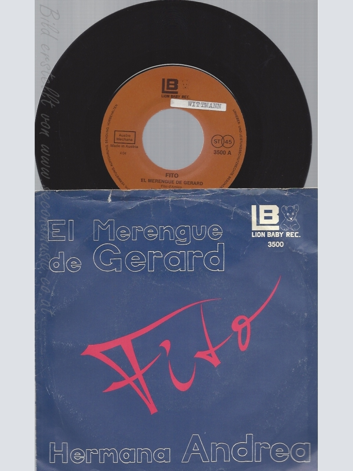 7" EL MERENGUE DE GERARD-- FITO