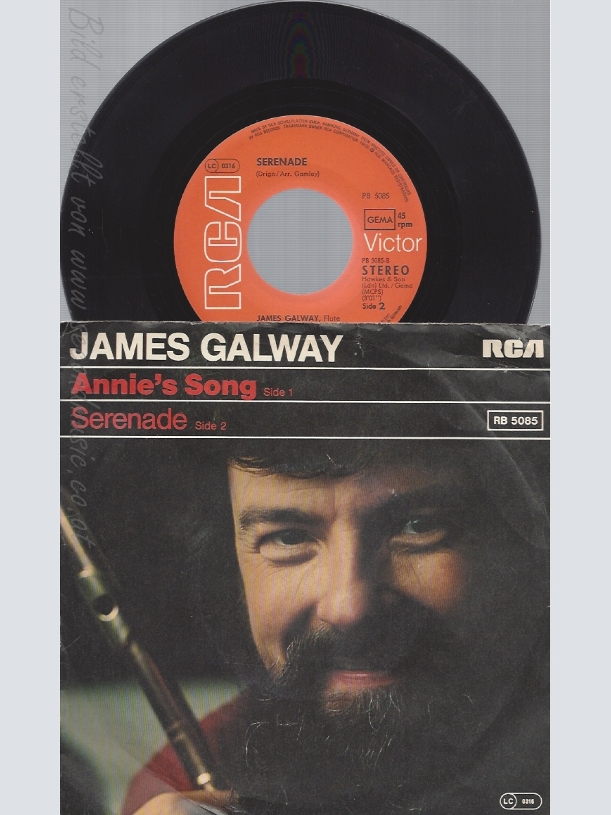 7" JAMES GALWAY-- ANNIES SONG