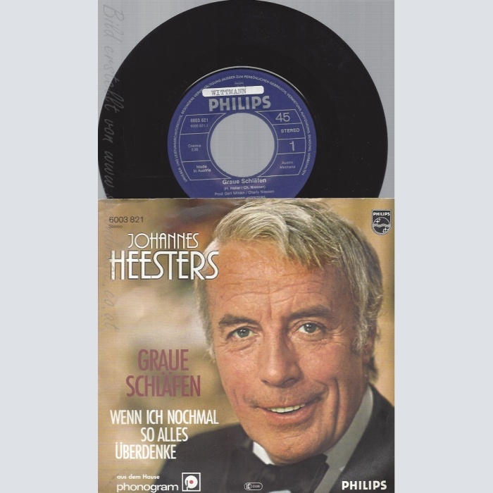 7" JOHANNES HEESTERS-- GRAUE SCHLÄFEN