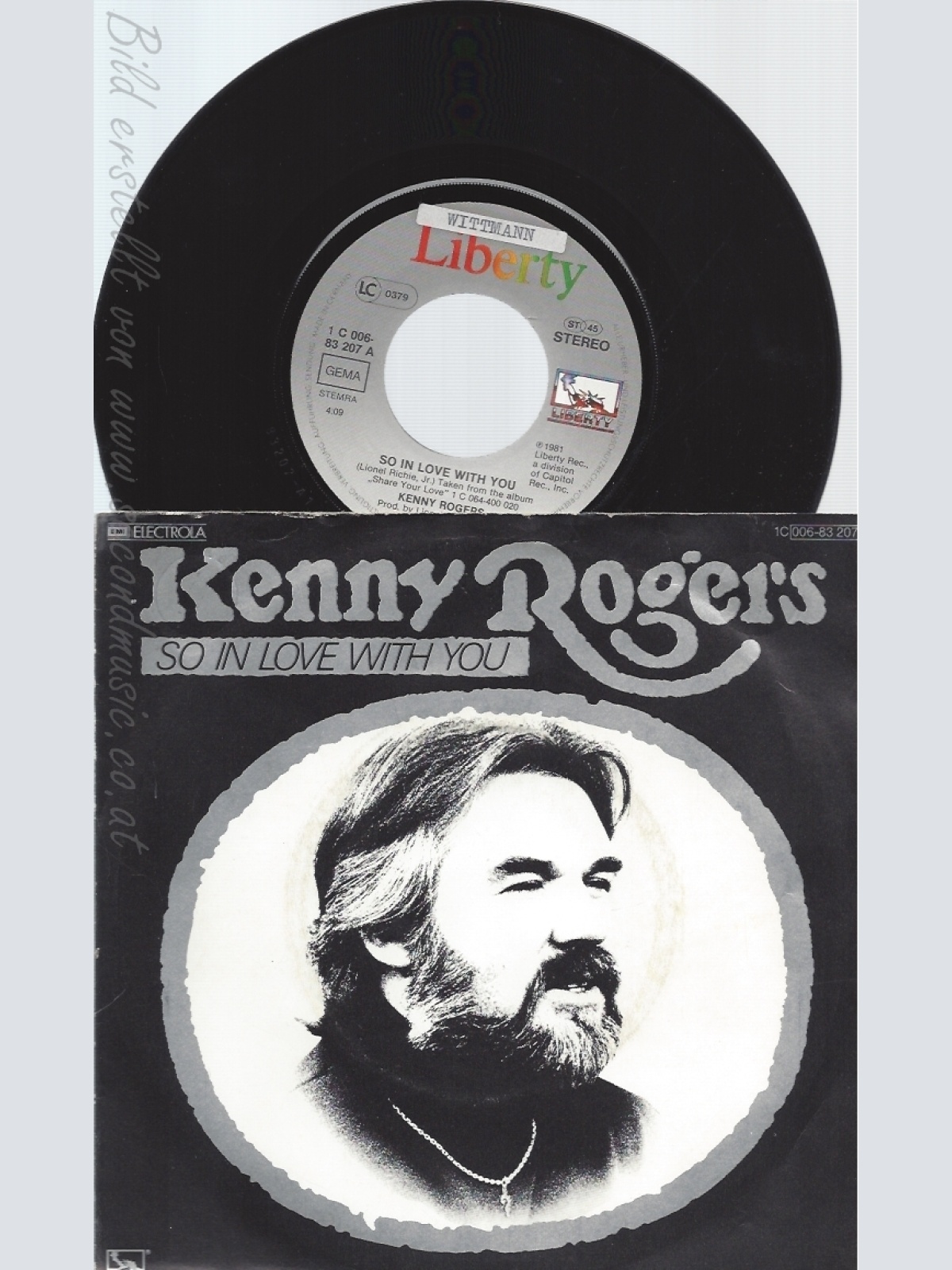 7" KENNY RODGERS-- SO IN LOVE WITH YOU