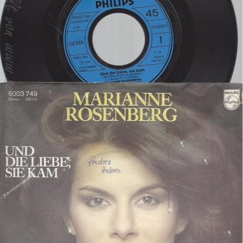 7" MARIANNE ROSENBERG -UND DIE LIEBE KAM