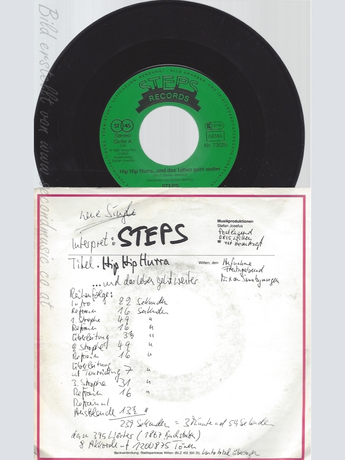 7" STEPS-- HIP HIP HURRA