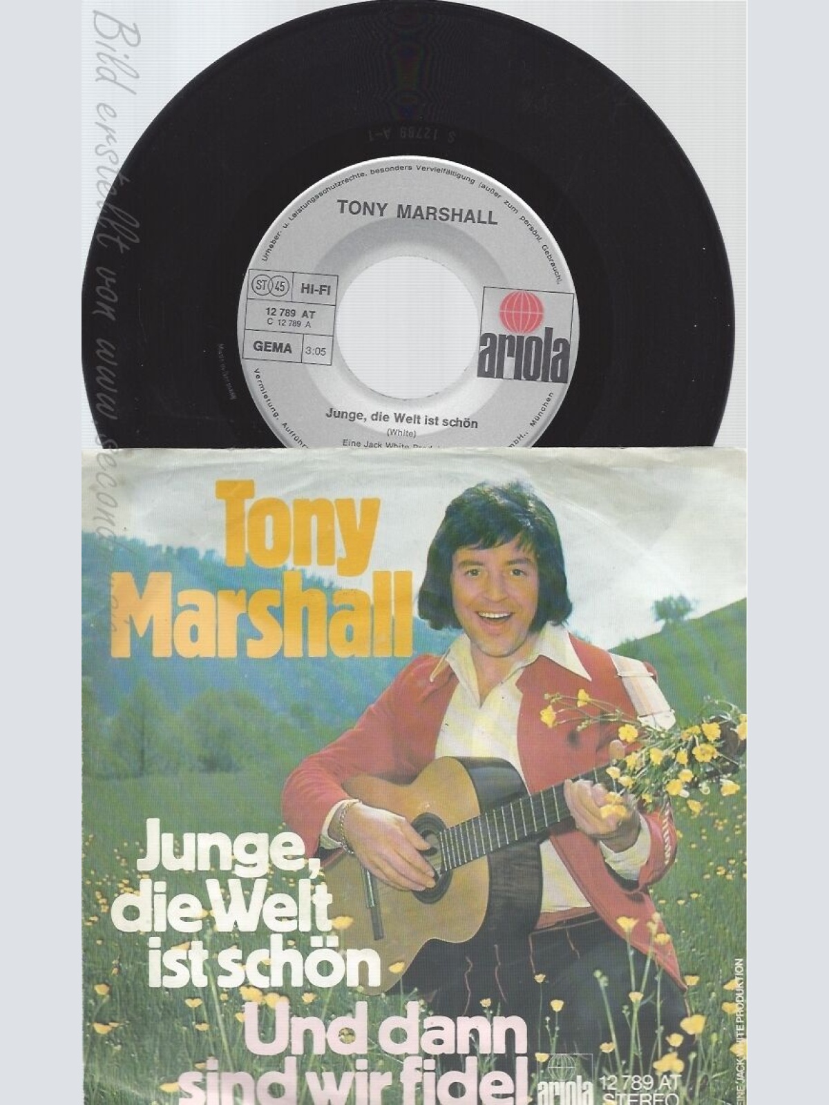 7" TONY MARSHALL -- JUNGE DIE WELT IST SCHÖN