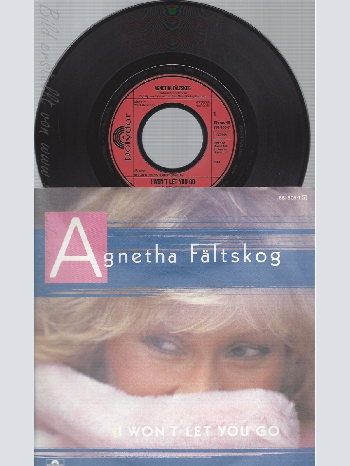 7" AGNETHA FÄLTSKOG-- I WONT LET YOU GO