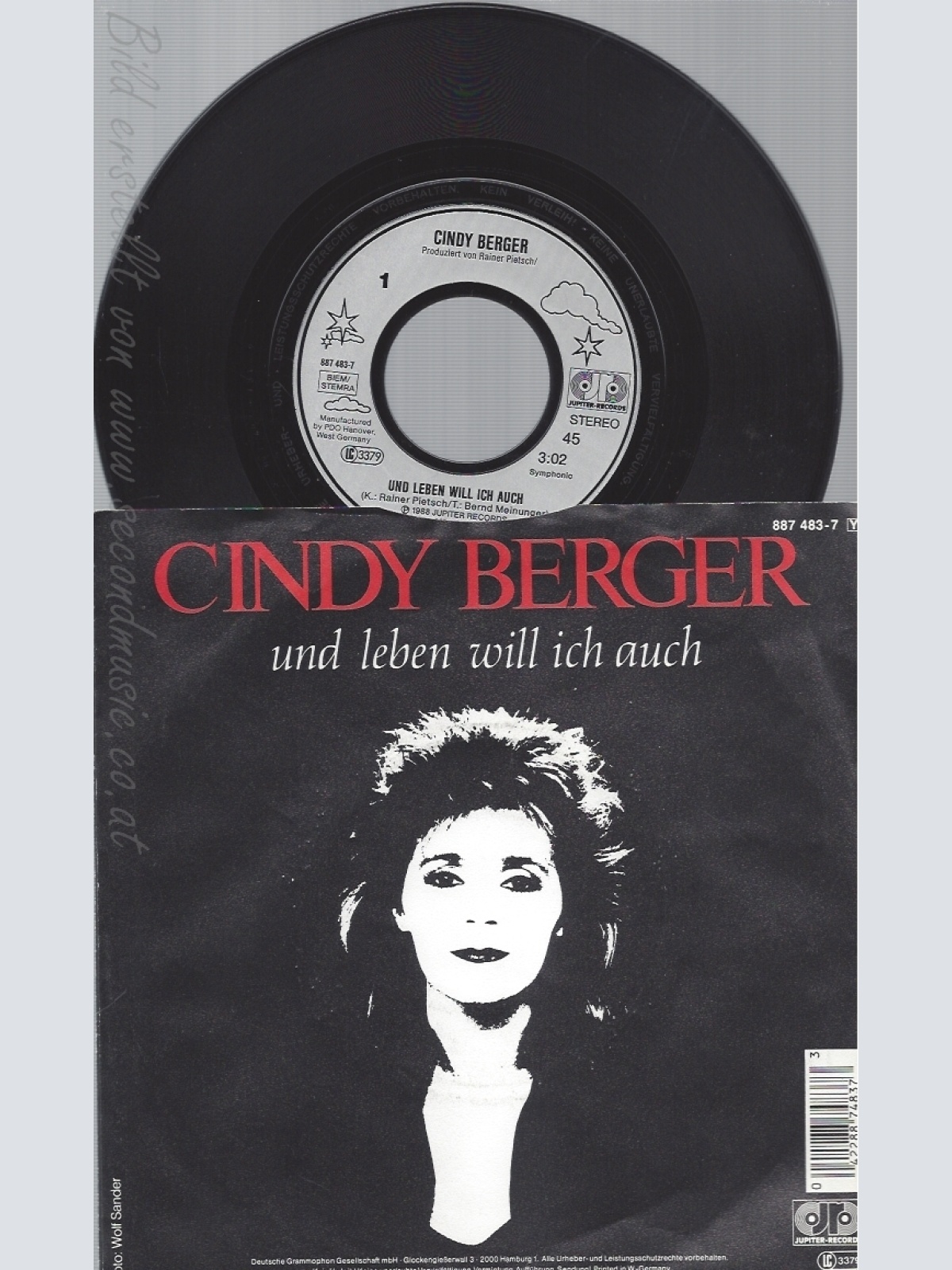 7" --CINDY BERGER--UND LEBEN WILL ICH AUCH
