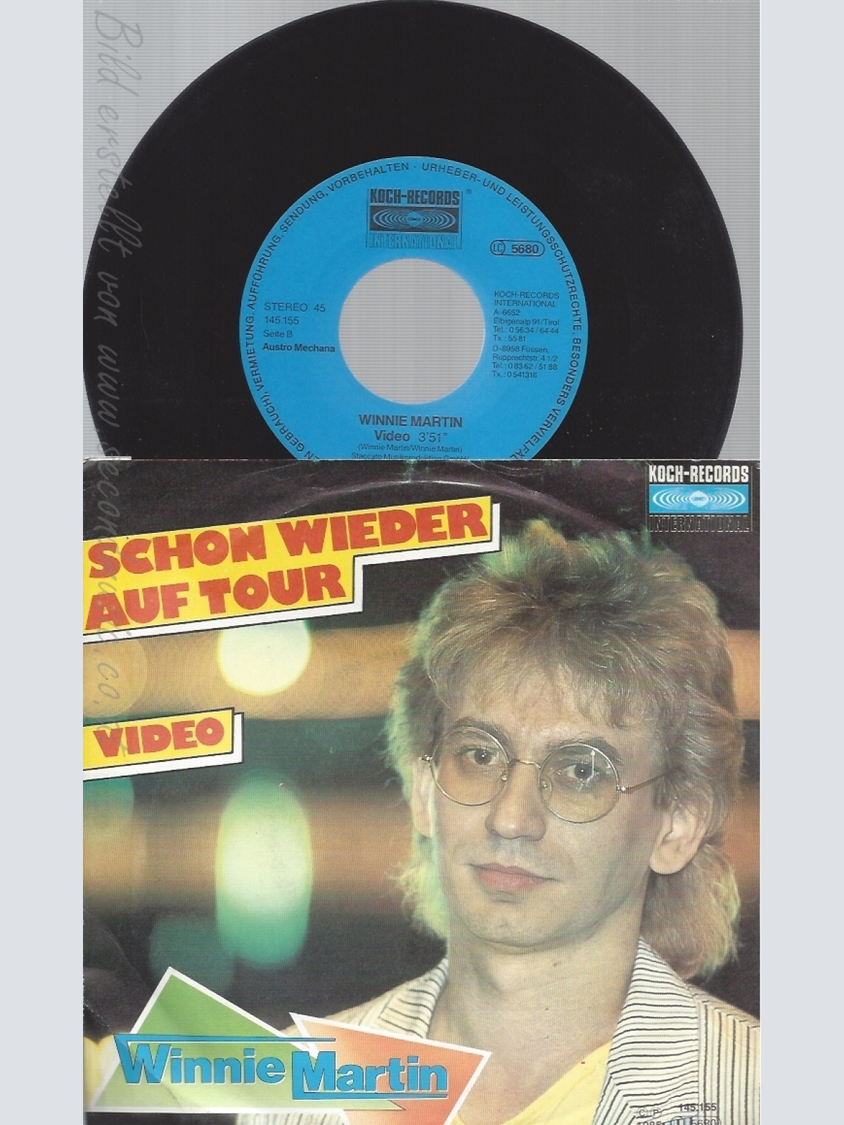 7" --WINNIE MARTIN -- SCHON WIEDER AUF TOUR