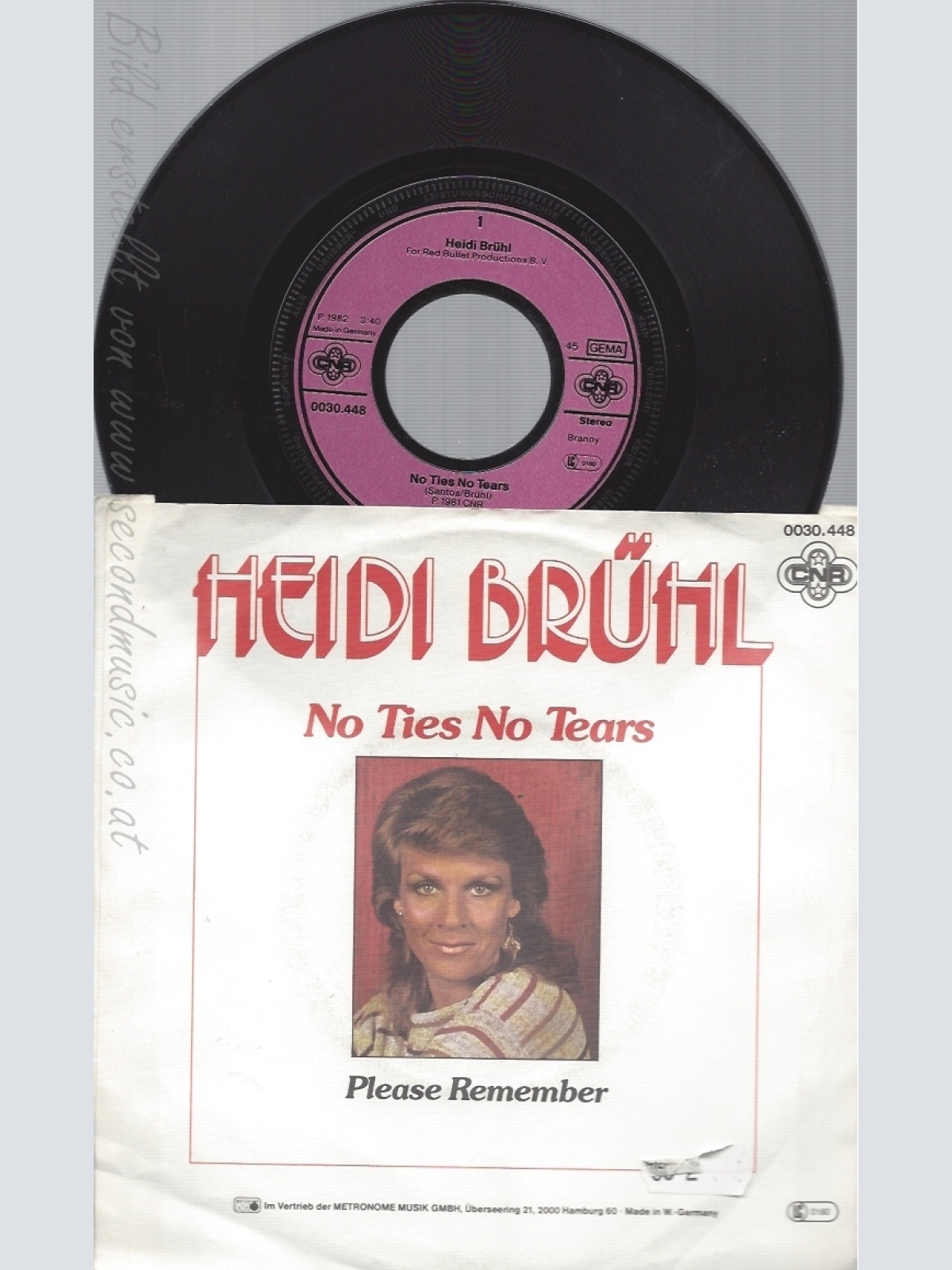 7" HEIDI BRÜHL -- NO TIES NO TEARS